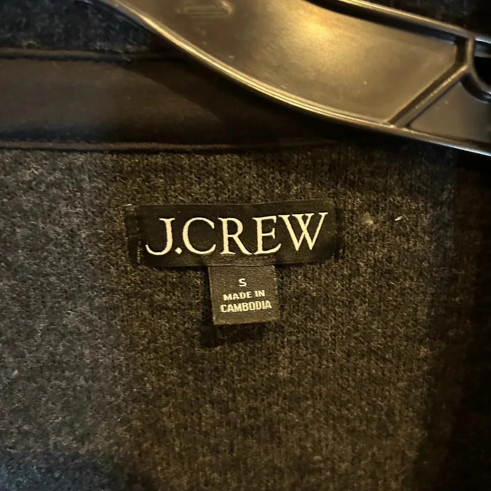 J.Crew Wool Blend Shacket Womens Small Charcoal Grey‎